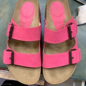 Altar'd State Pink Double Buckle Sandals